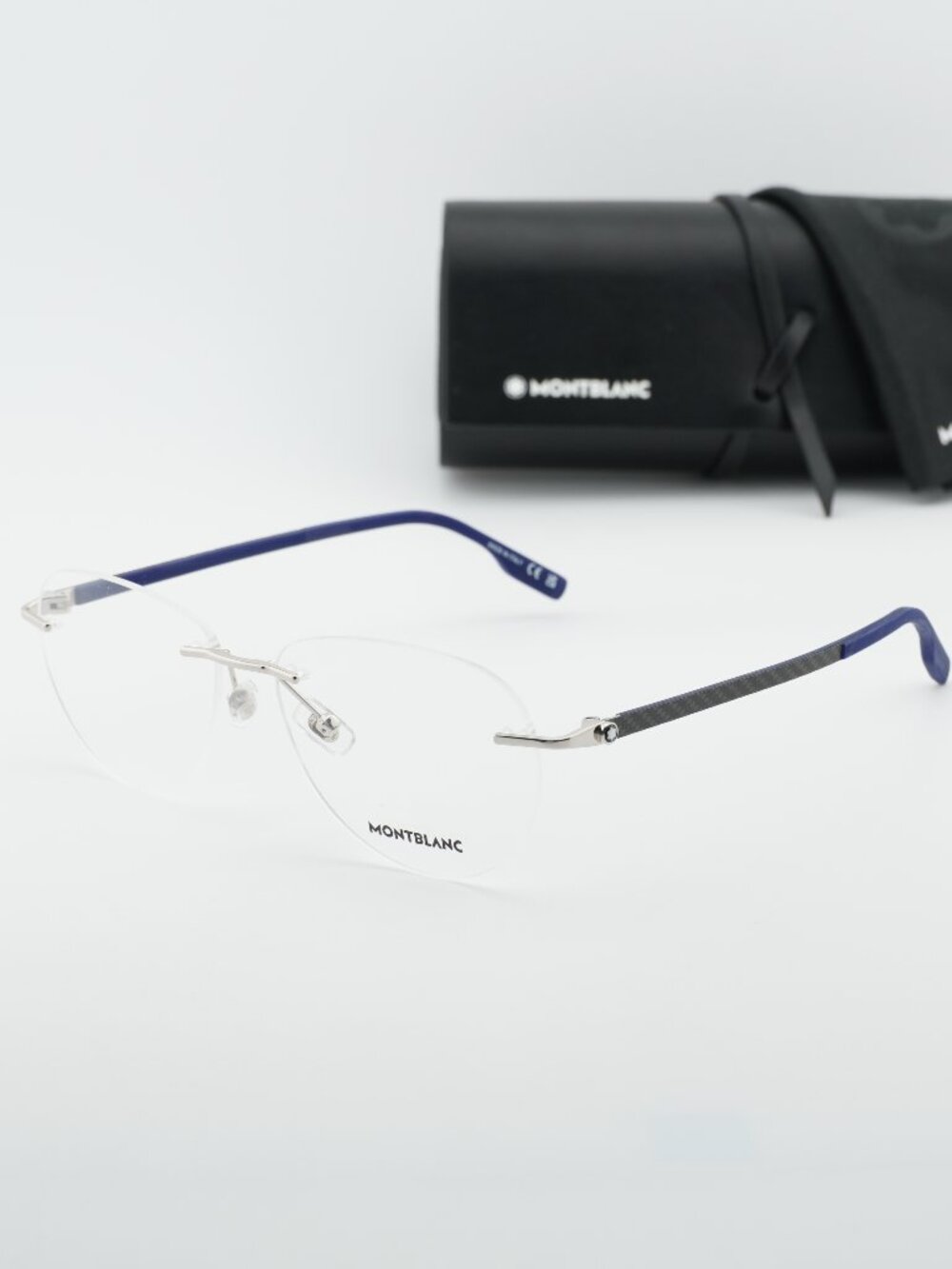 Montblanc MB0186O 002 Round Eyeglasses – Silver 56mm